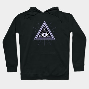 All Seeing eye Purple Black Hoodie